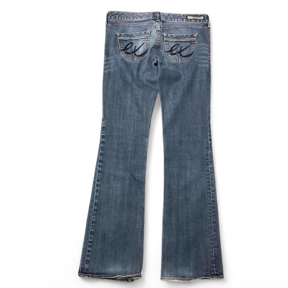 Express jeans low rise flare jeans stretch vtg y2k embroidery 6I(31x33)